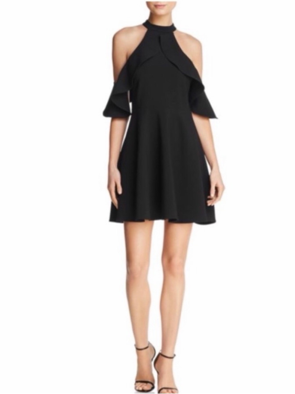 NWT LIKELY Lavelle Ruffled Cold-Shoulder Dress size 6